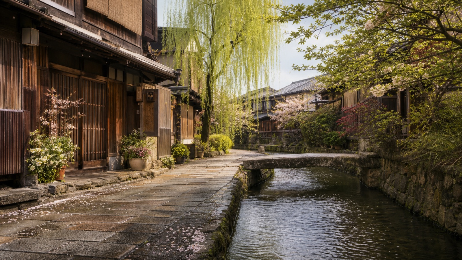 春の京都、お店のまわり