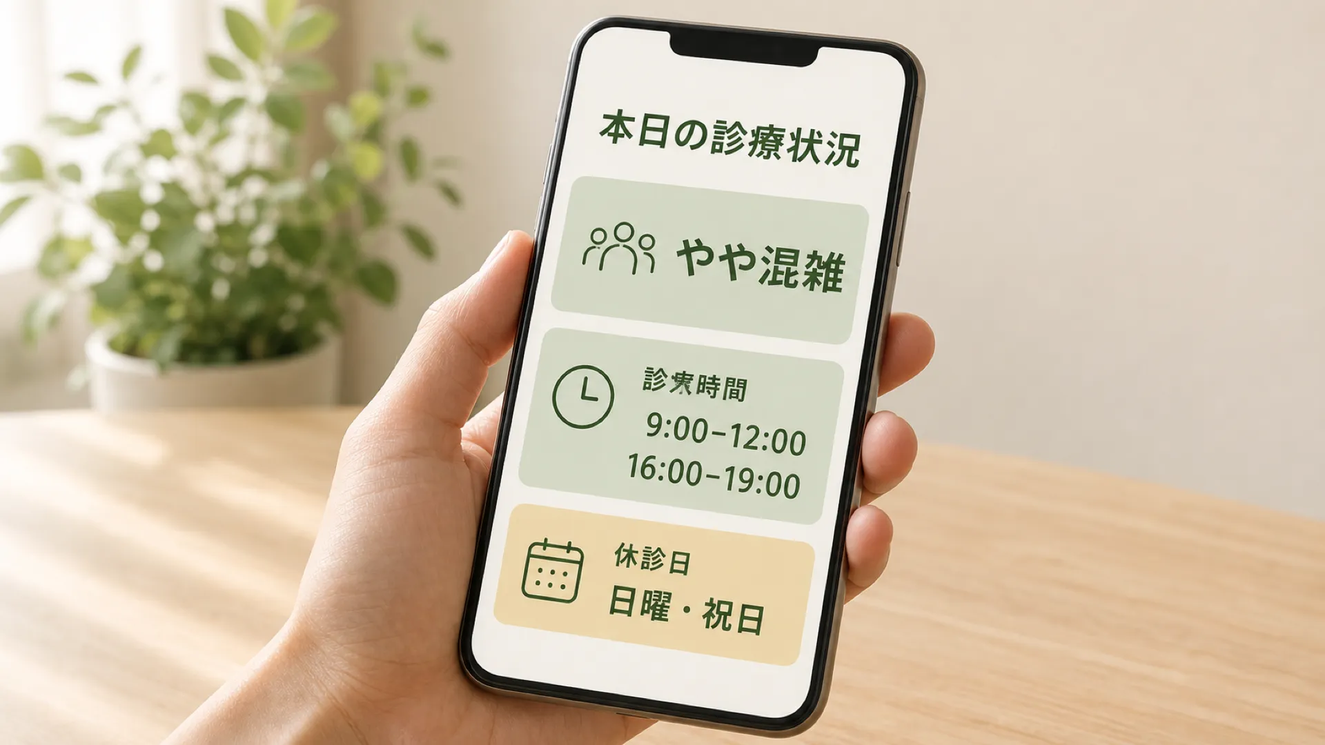 診療状況アプリ(イメージ)